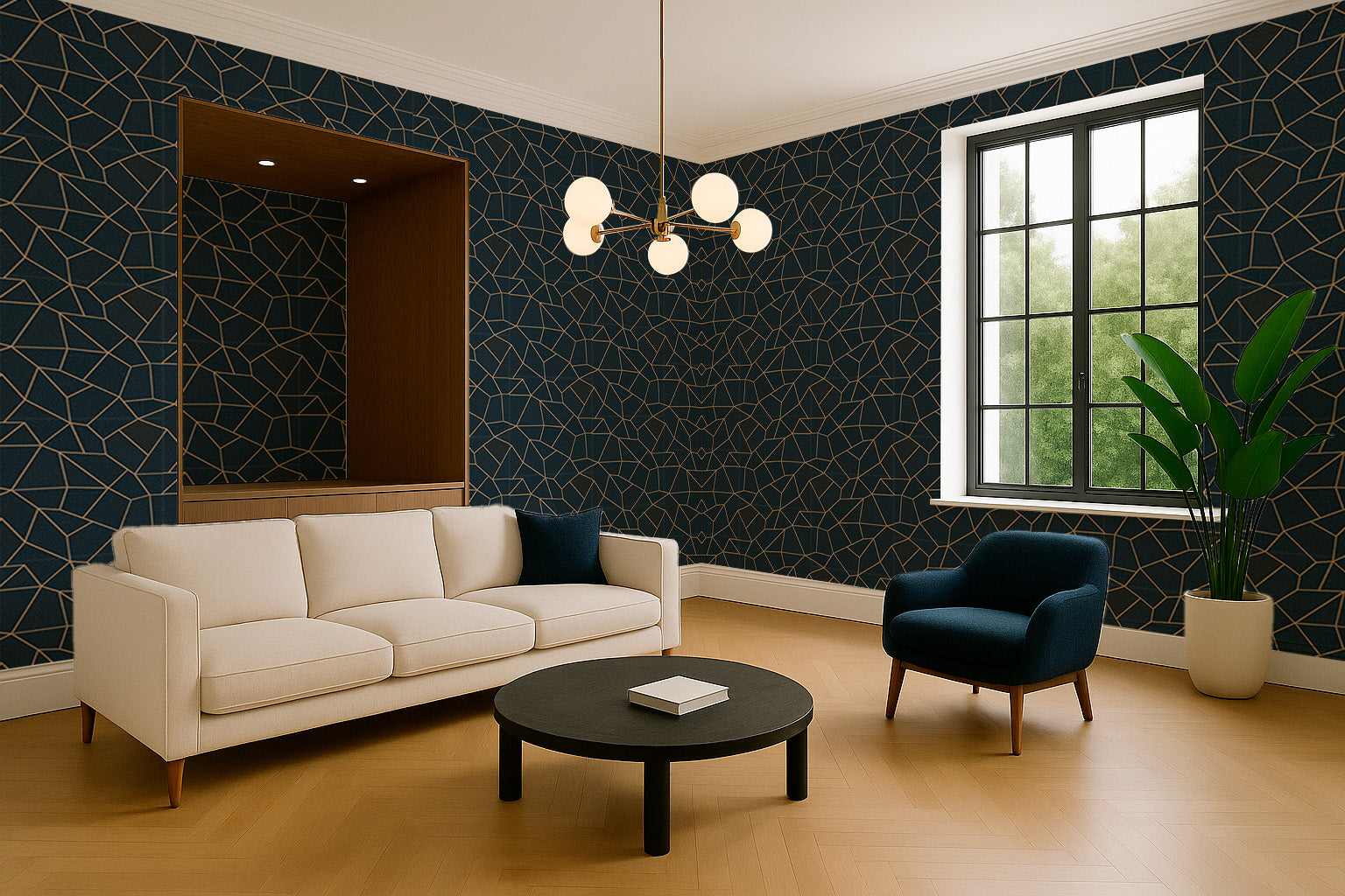 Irregular Triangle Trapezoid Geometric Pattern