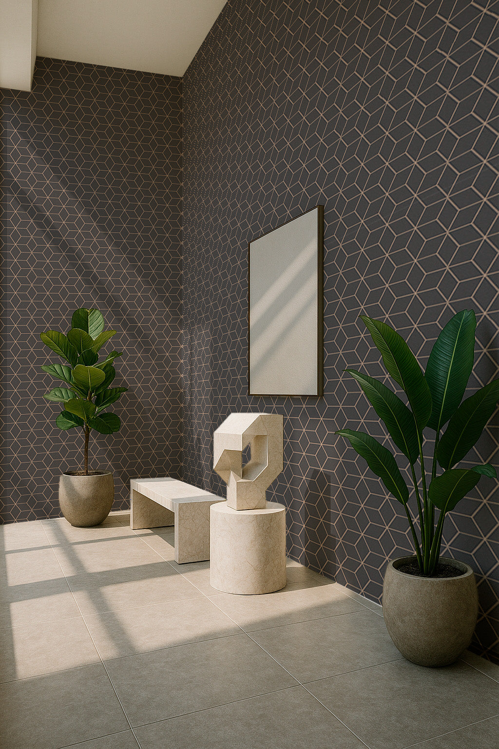 Rhombus & Hexagon Geometric Pattern