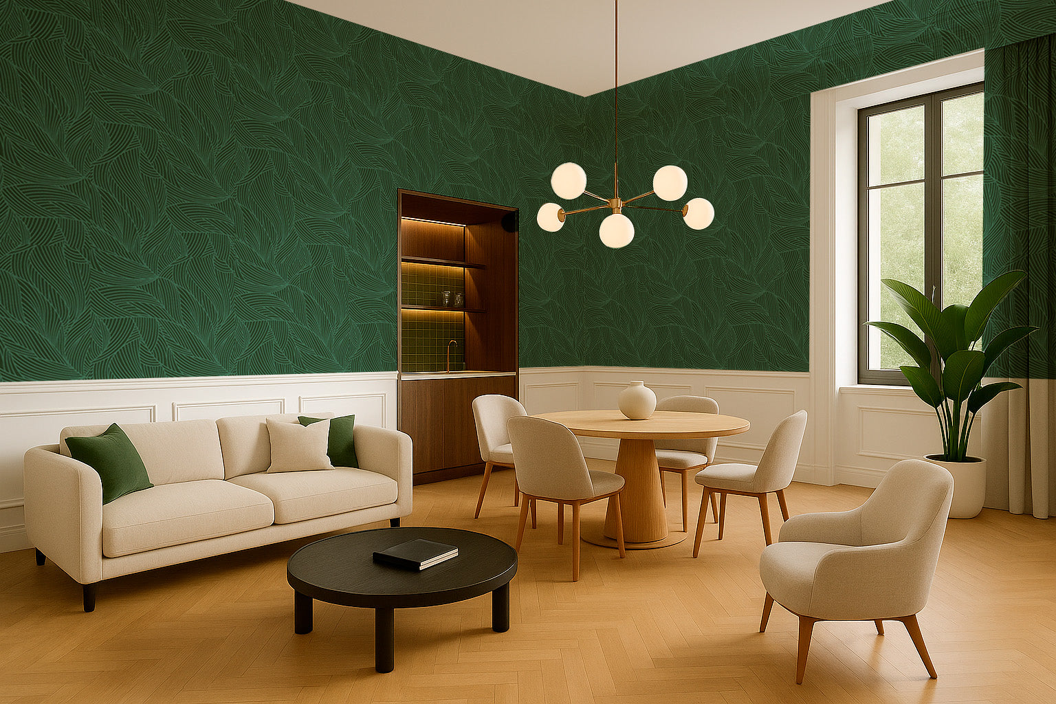 Geometric Leaf Pattern