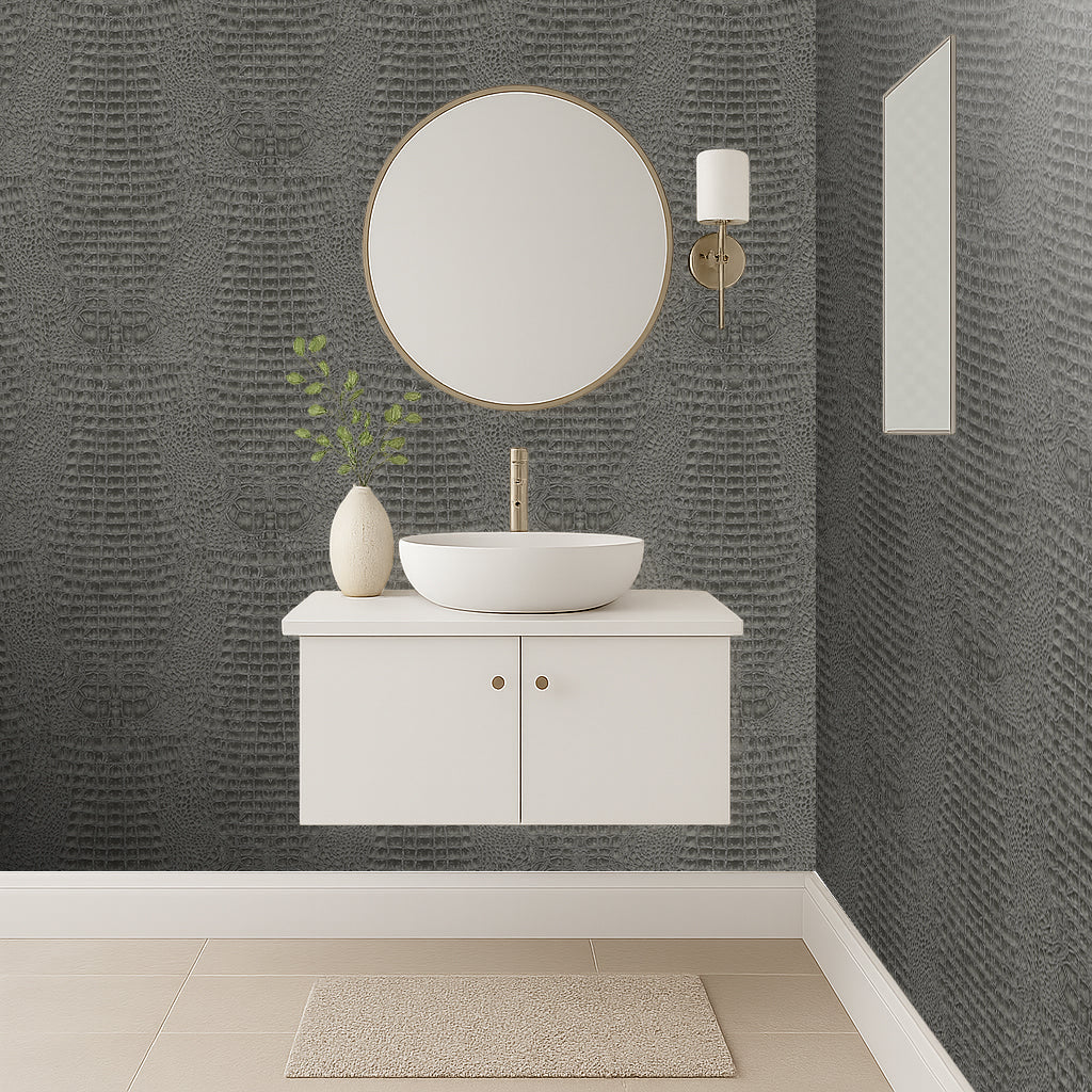 Exotic Crocodile Skin Textured Wallpaper