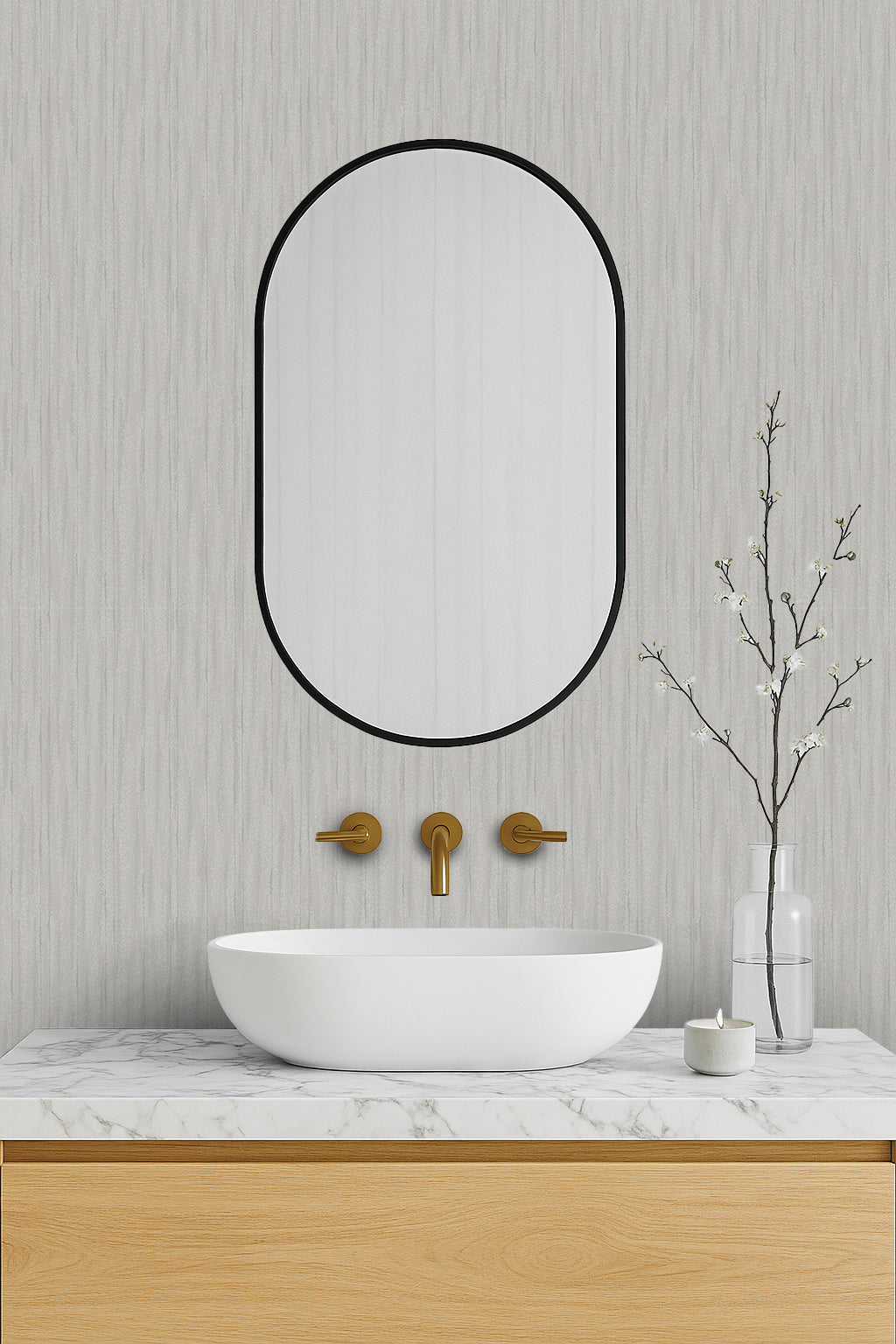 Soft Vertical Texture Luxury Wallpaper