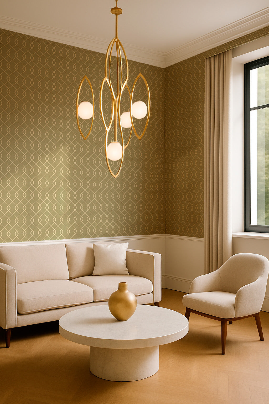 Vertical Wave Geometric Pattern